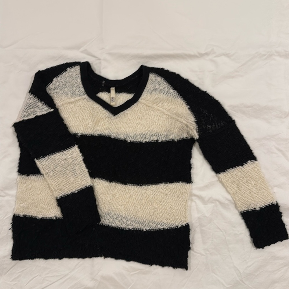 Striped knitted sweater